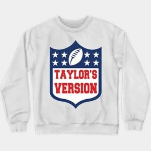 Football Taylor's White Version Crewneck Sweatshirt Size Medium
